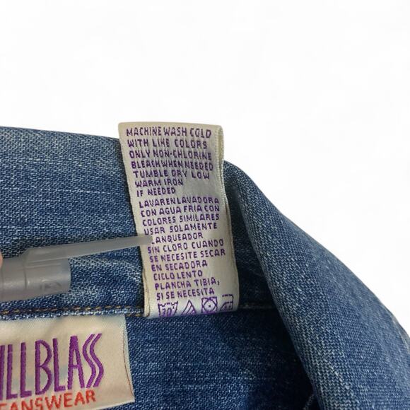 Vintage 90s Bill Blass Fitted Denim Jacket-Size Medium - Picture 4 of 9